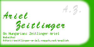 ariel zeitlinger business card